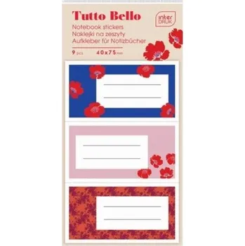 samolepka Samolepky na sešit Interdruk, 9 ks
