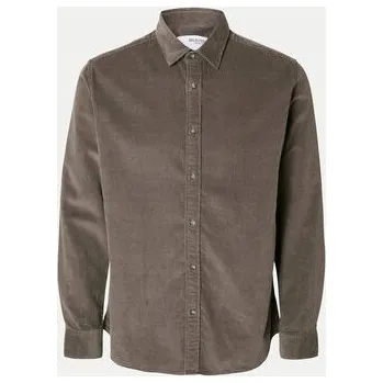 Pánská košile Selected Homme pánská košile, ležérní, dlouhý rukáv, regular střih, bavlna, velikost L