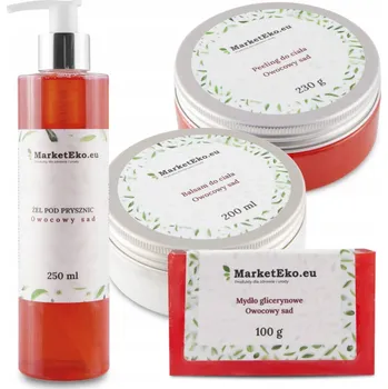 Kosmetická sada Kosmetická sada - OVOCNÝ SAD - Balzám, Peeling, Gel, Přírodní mýdlo