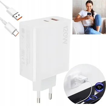 Síťová nabíječka Bedee USB typ C pro Xiaomi 6000 mA 240 V bílá