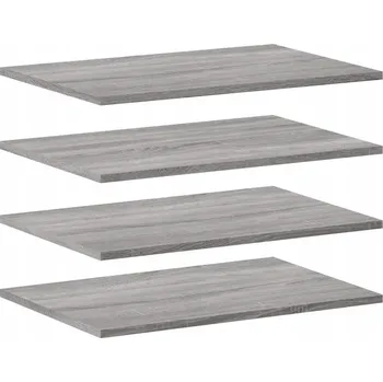 police VidaXL Nástěnné police, 4 ks, šedá dub sonoma