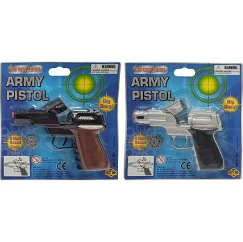 Dětská zbraň Pistole s kovovým Slepé Náboje + Zápalka 72