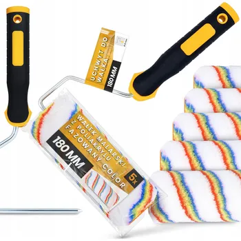 Malířský váleček 3x VÁLEČEK MALÍŘSKÝ 18 cm Náhradní Váleček na Malování Stěn, Barev a Laků + 1x DRŽÁK H0-T