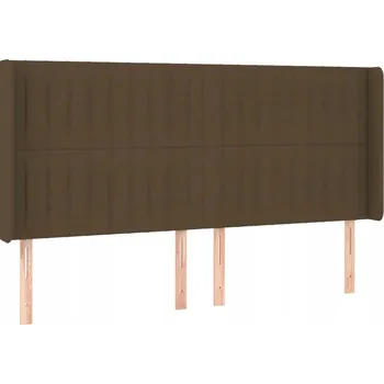 Čelo postele s ušima 203x16x118/128 cm tmavě hnědá
