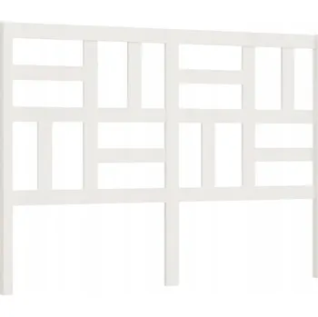VidaXL Čelo postele, bílé, 126x4x104 cm, masiv