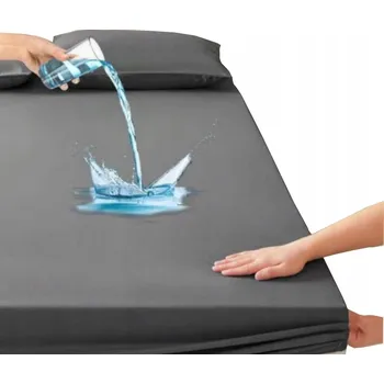 Prostěradlo Nepromokavé Prostěradlo bavlna 160x200 cm, antracit , ocel