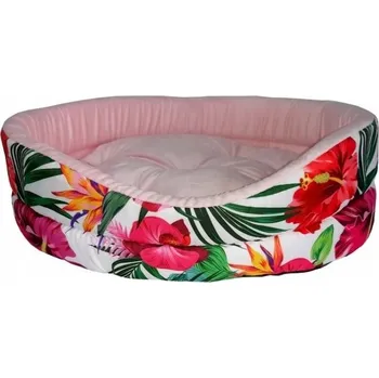 Pelíšek pro psa Robto Pelíšek Ovál Polštář EXX 7 květinový, světle/světle růžový