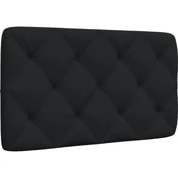 POLŠTÁŘ ČELO ČELO POSTELE 90 CM ČERNÉ ČALOUNĚNÉ NA ZEĎ