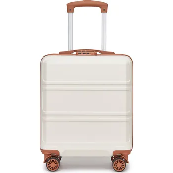 Kompaktní kabinový ABS kufr Kono 28 L - 45x36x20 - béžovo-hnědý