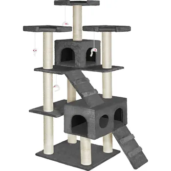 TecTake GmbH 400525 kočičí škrabadlo knuti 186cm - antracit