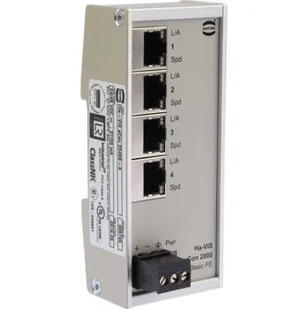 Switch Ethernetový přepínač 4 RJ45 porty montáž na lištu DIN 10 Mbit/s, 100 Mbit/s HARTING