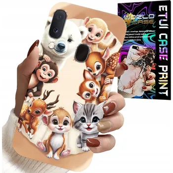 Pouzdro na mobilní telefon POUZDRO PRO SAMSUNG GALAXY A20E - ZADNÍ KRYT PRO DĚTI S LESNÍMI ZVÍŘATY CASE