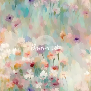 Úplet, Pastelové světlé kvítky (E) (Top kvalitní úplet Bella digitisk)