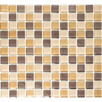 Obklad Skleněná mozaika WzorcowniaStudio 32,7 x 30,2 cm, odstíny hnědé a béžové