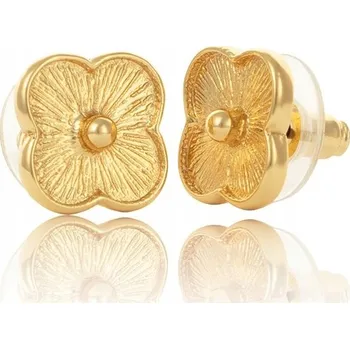 Náušnice COLIBRA Pozlacené Náušnice květinky drobné zlaté kvítky pro ni