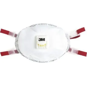 Plynová maska 3M Jednorázová obličejová maska, řada: 8000 Ovládání ventilem Univerzální použití FFP3, množství v balení: 5 Per Pack