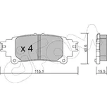Sada brzdových destiček, kotoučová brzda, 822-977-0