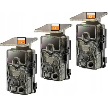 IP kamera 3 KUSY FOTOPASTI IR KAMERA DO LESA 48 MPx 4K 36 LED NOČNÍ REŽIM S 32GB KARTOU