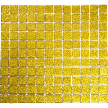 Obklad Skleněná mozaika WzorcowniaStudio 32,7 x 30,2 cm, odstíny žluté a zlaté
