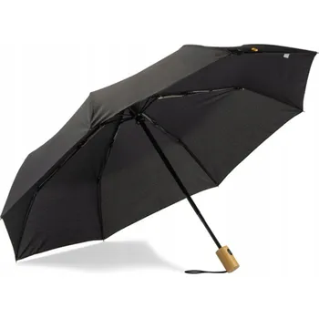 Deštník AUTOMATICKÝ SKLÁDACÍ DEŠTNÍK černý klasický pohodlný s pouzdrem