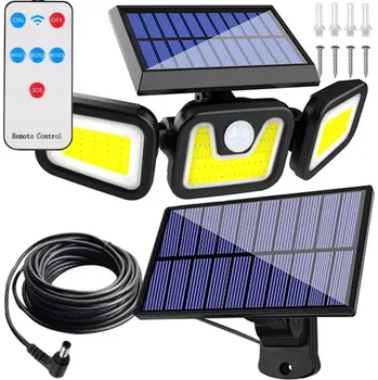 Venkovní osvětlení Verk Solární lampa se soumrakovým snímačem pohybu 171 led samostatný panel zahrada Velikost: univerzální