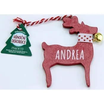 Vánoční dekorace Vánoční dekorace červený sob ANDREA