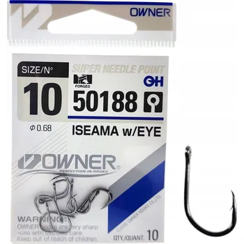 Rybářský háček Háčky na položenou, plavanou, s protihrotem Owner ISEAMA EYE 10 ks