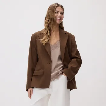 Dámské sako Reserved - Blejzr s&nbsp;příměsí vlny - zlatavá hnědá - 149IS-82X - 149IS-82X-L