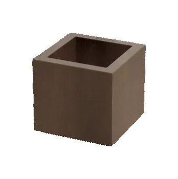 Květináč CUBLA SQUARE 22 cm - barva: rezavě hnědá