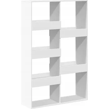 Knihovna Regál/přepážka, bílý, 100x33x155,5 cm, dřevěný materiál