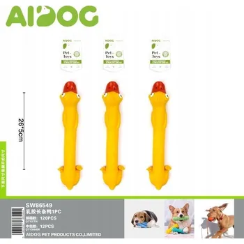 Hračka pro psa Gumová Hračka pro psa - Dlouhá kachna 26 cm, žlutá