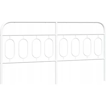 Kovové čelo postele bílé 193 cm