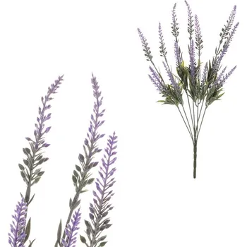 umělá květina Umělý trs levandule fialový, realistický design, trvanlivý dekor Barva: Fialová