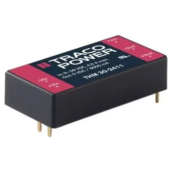 Měnič napětí DC-DC převodník 30W, výstup: ±15V dc ±1A 5kV ac, Vin 18 → 36 V DC Ano