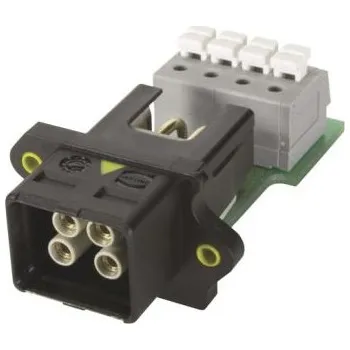 Elektrická zásuvka Napájecí konektor, řada: HARTING PushPull, číslo řady: 09462, Samice Zásuvka, formát pólů: 4P, Kabelová montáž,