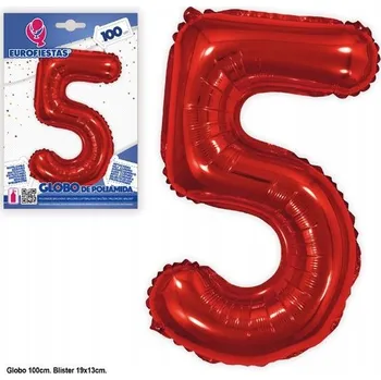 Balónek Ouda Party - Červený balón ve tvaru číslice 100 cm z hliníku