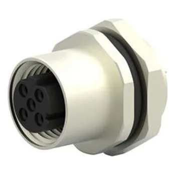Elektrický konektor Kulatý konektor, počet kontaktů: 4, Přední montáž, velikost: M12 TE Connectivity, pohlaví kontaktu: Vnitřní, orientace