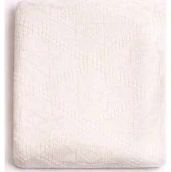 Přehoz na lůžko Vlněný přehoz Rosaa z jehněčí vlny, White hebká