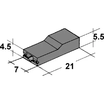 Auto elektroinstalace IMP Izolační kryt-plochý pro konektor Faston 4,8 mm - samice / černý