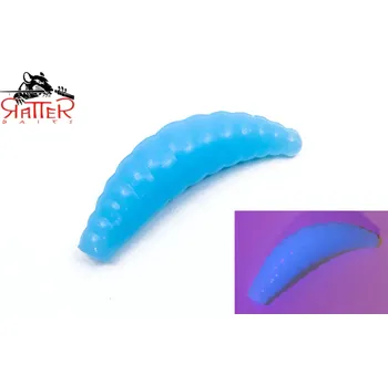 Umělá nástraha Ratter Baits Gumová nástraha Ratterbaits Trout Maggot 1.6'' 40mm Blue Glow Cheese (10ks)