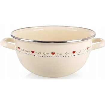 Smetanová smaltovaná mísa s úchyty 33 cm, 5 l