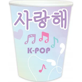 Party nádobí Kelímky pro děti 250 ml K-POP Korea 6 ks