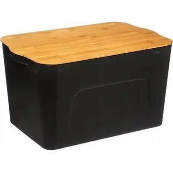 Úložný box Krabice s víkem černá, odstíny hnědé a béžové