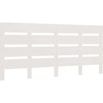 Čelo postele, bílé, 180x3x80 cm, masivní borovicové dřevo