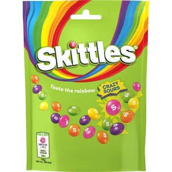 Skittles Crazy sours kyselé žvýkací bonbóny 152g