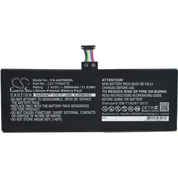 Náhradní díl pro tablet Baterie Cameron Sino CS-AUF600SL, Li-Polymer, 2950