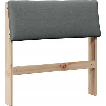 Čalouněné čelo postele Tmavě šedá 80 cm Masivní borové dřevo