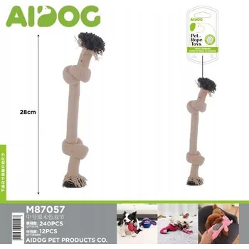 Hračka pro psa Velká Hračka z bavlněného lana – 28 cm, přírodní barva