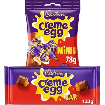 Čokoláda Cadbury mléčná čokoláda s krémovou náplní 123 g + čokoládová vajíčka s krémovou náplní 78 g