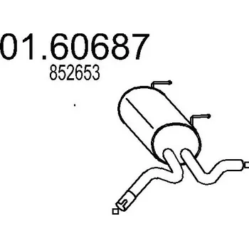 Výfukový systém Zadní tlumič výfuku, 01.60687